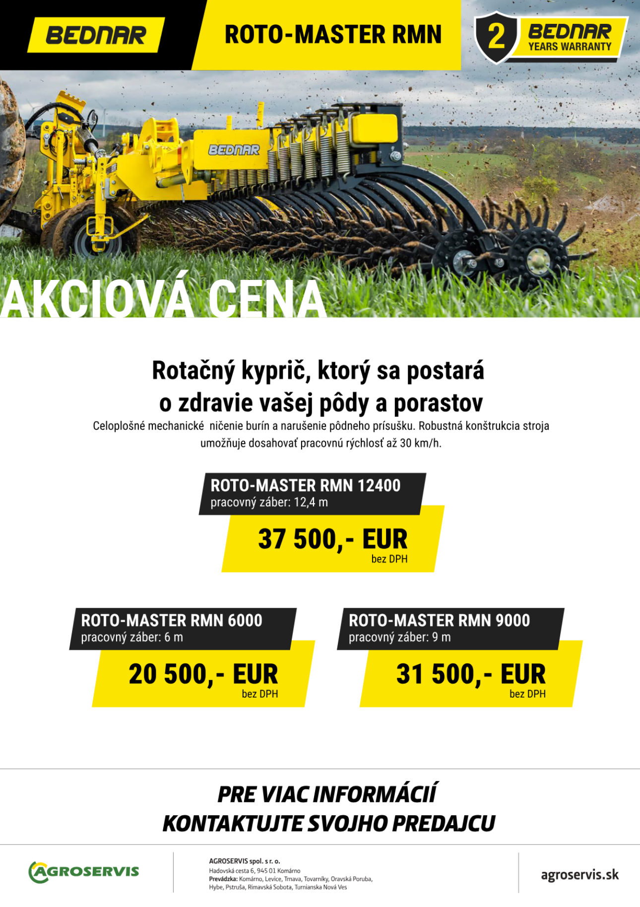 Akciový leták na BEDNAR Roto-Master RMN