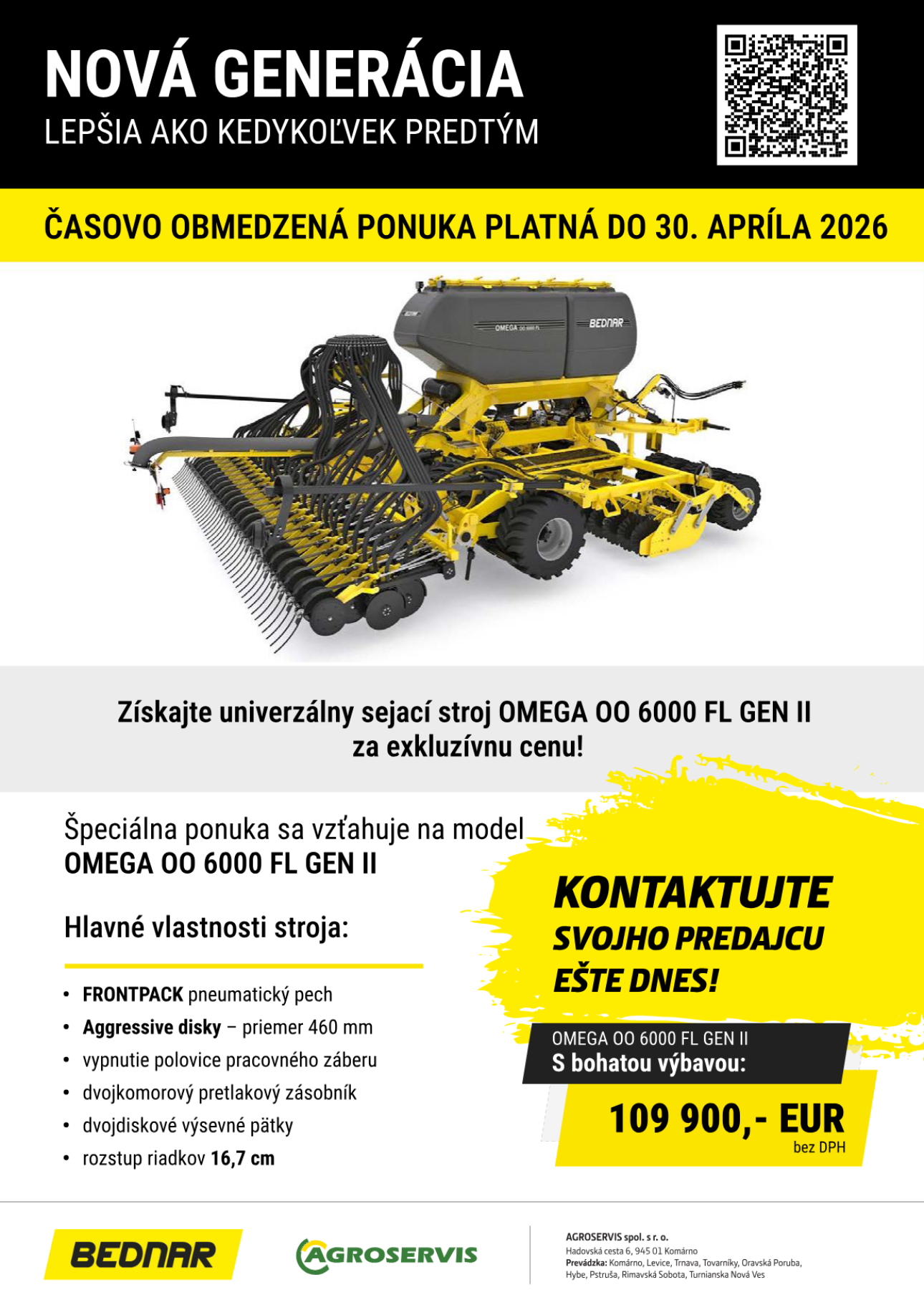 Akciový leták BENDAR OMEGA OO 6000 FL GEN II