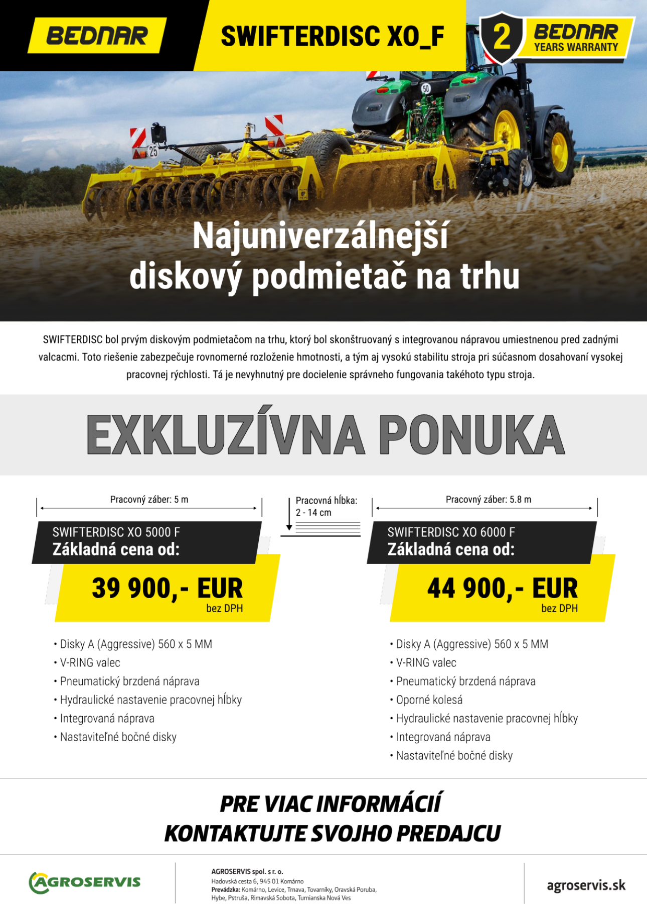 Akciový leták na BEDNAR SwifterDisc XO_F