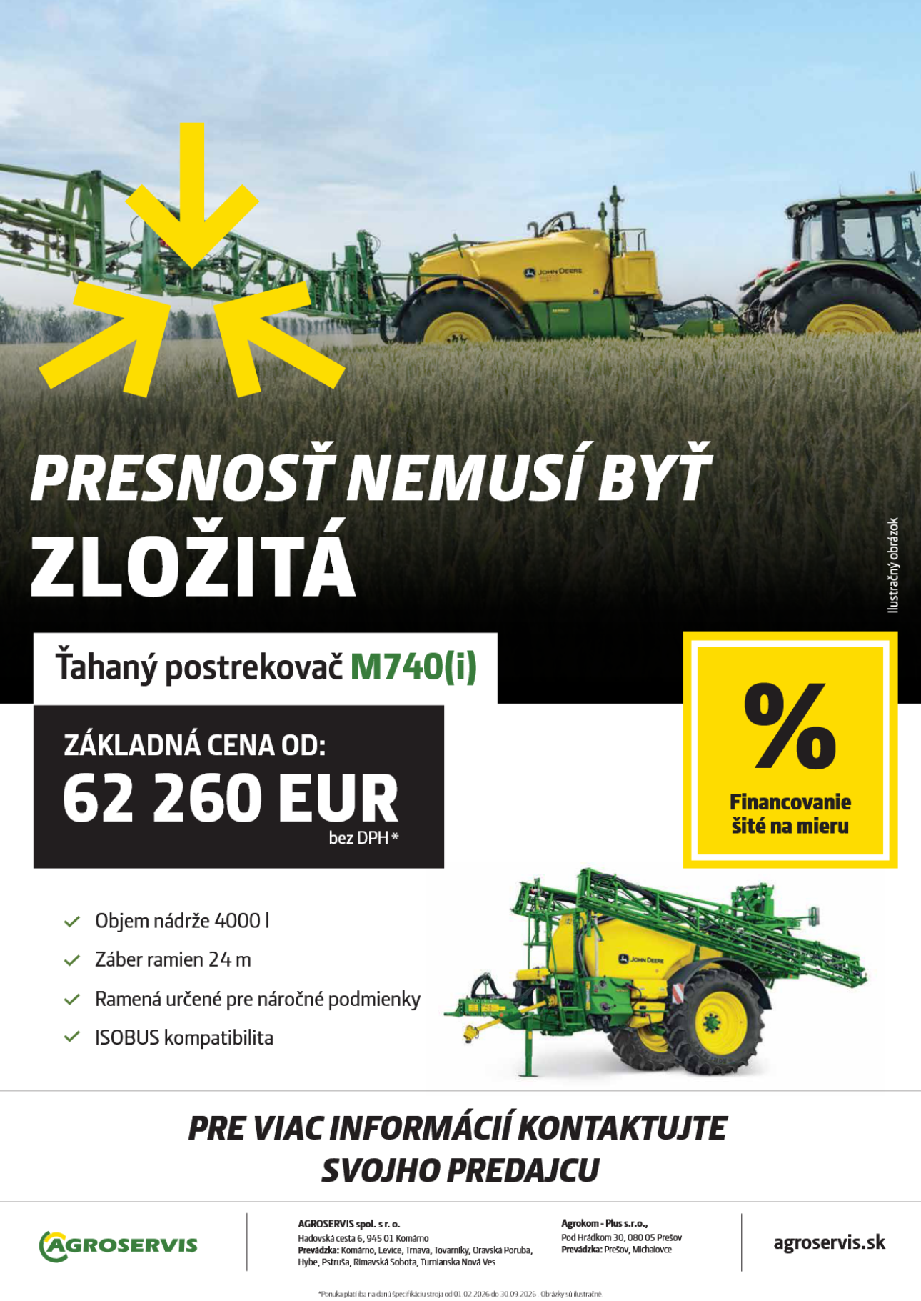 John Deere M740i Akciový leták