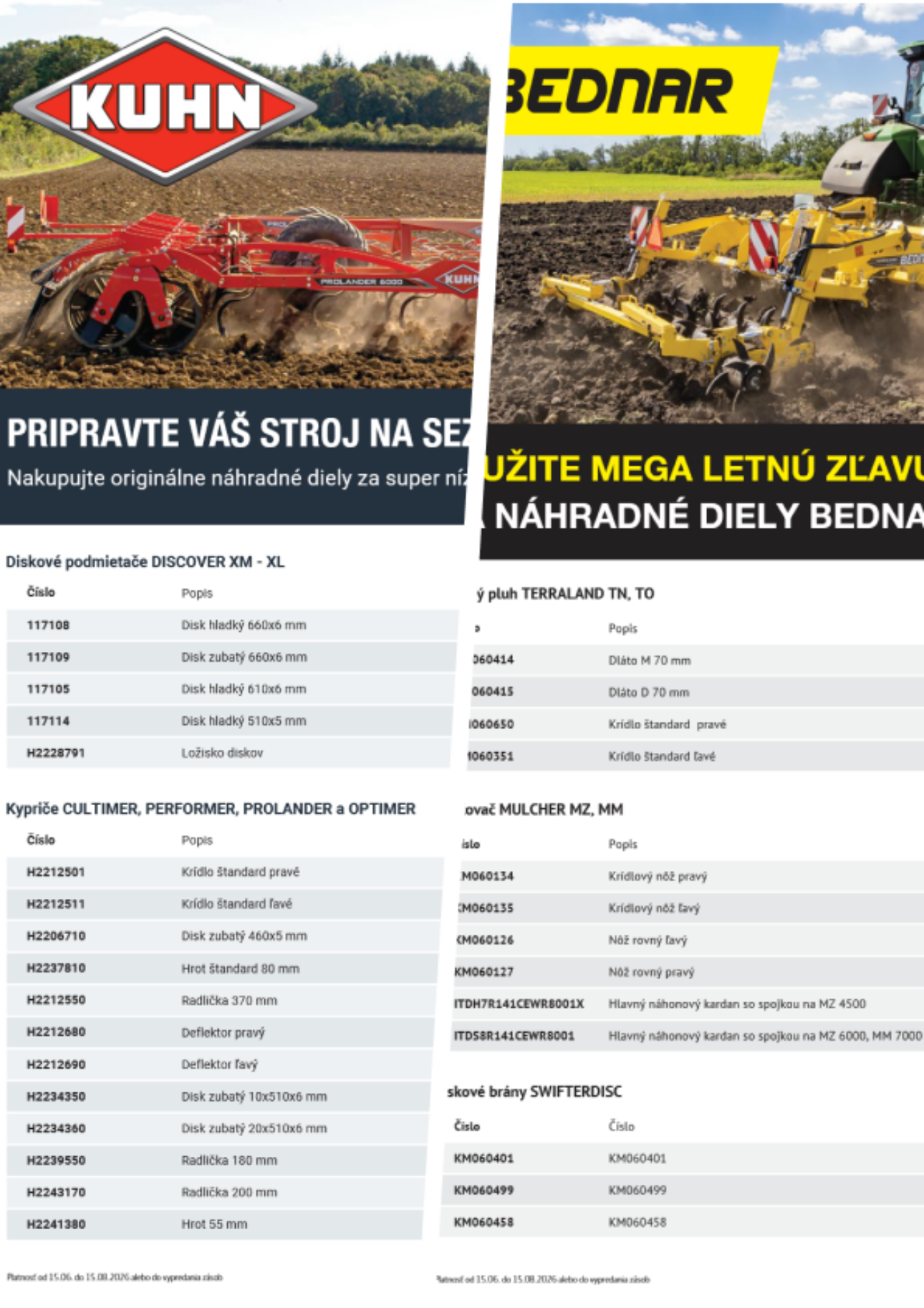 Letné zľavy na náhradné diely 2026